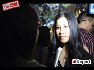 Lisa Ling talks to reporters
